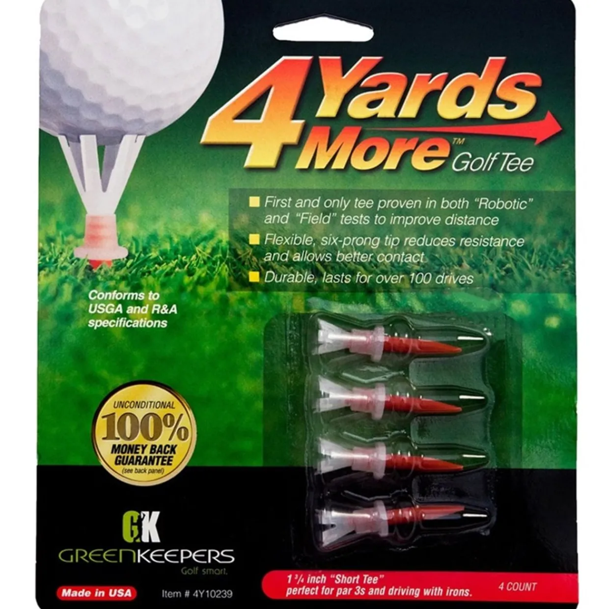 Accelerated Golf Tees^4 Yards More Golf Tees