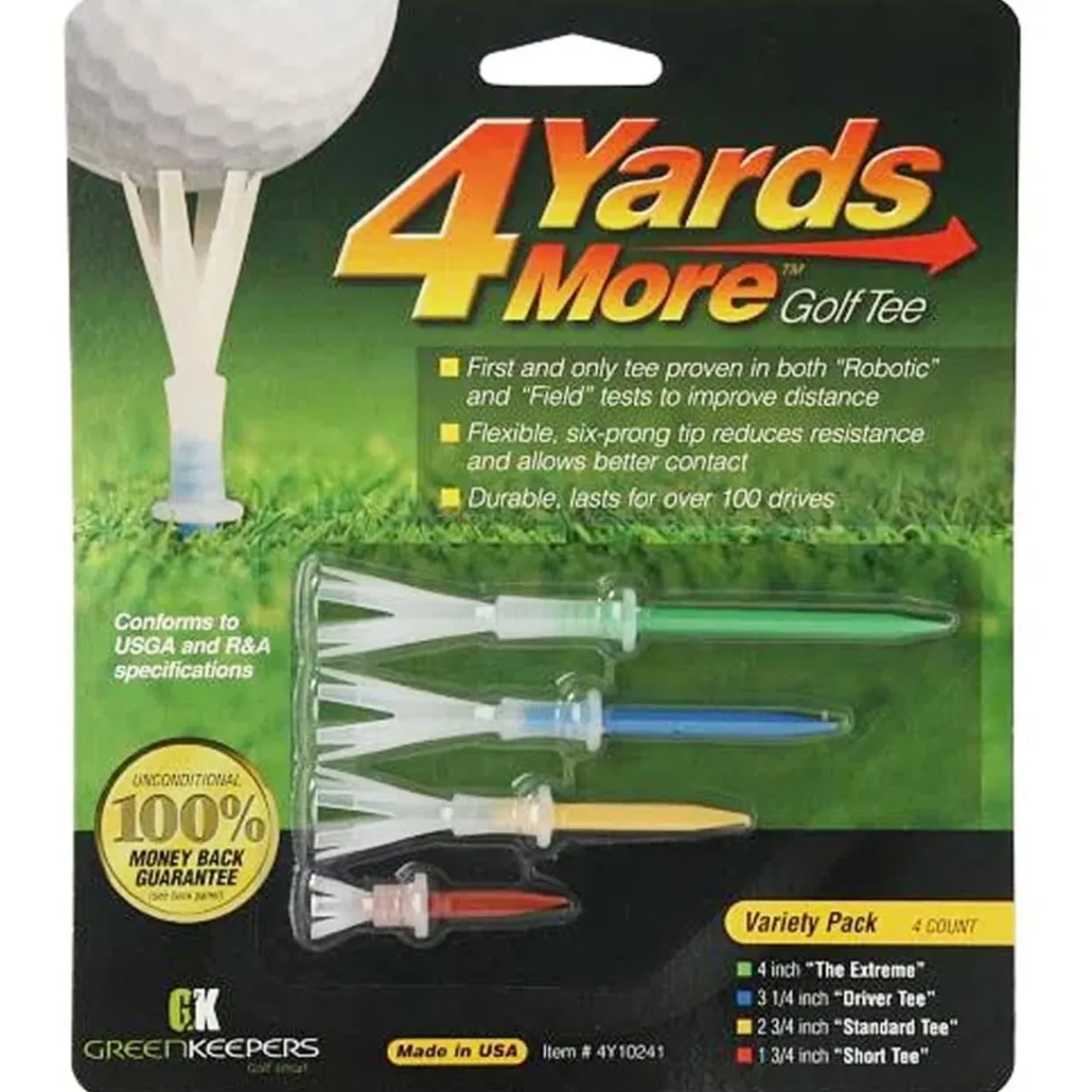 Accelerated Golf Tees^4 Yards More Golf Tees