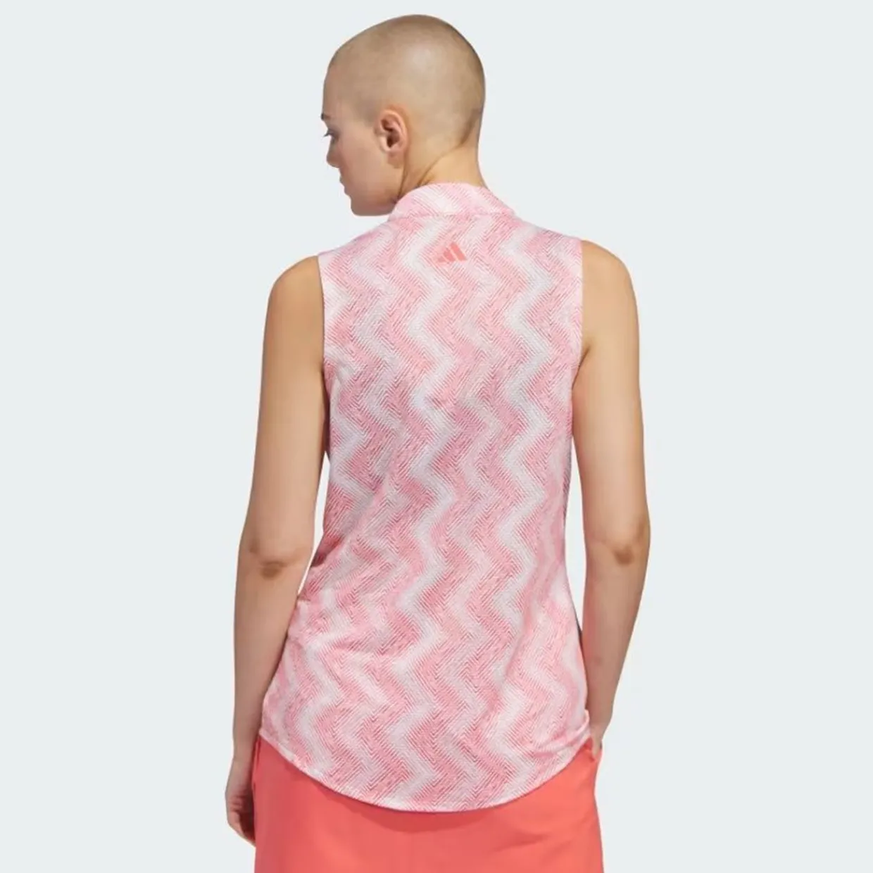 Adidas Ladies Golf Apparel^Utiate365 Ottoan Printed eevee hirt Poo hort eeve Gof Appare