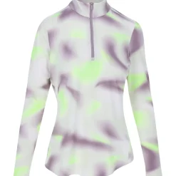 Adidas Ladies Golf Apparel^Utiate365 Printed Quarter-Zip ock Outerwear Puover Gof Appare