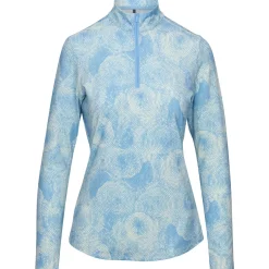 Adidas Ladies Golf Apparel^Utiate365 Printed Quarter-Zip ock Outerwear Puover Gof Appare