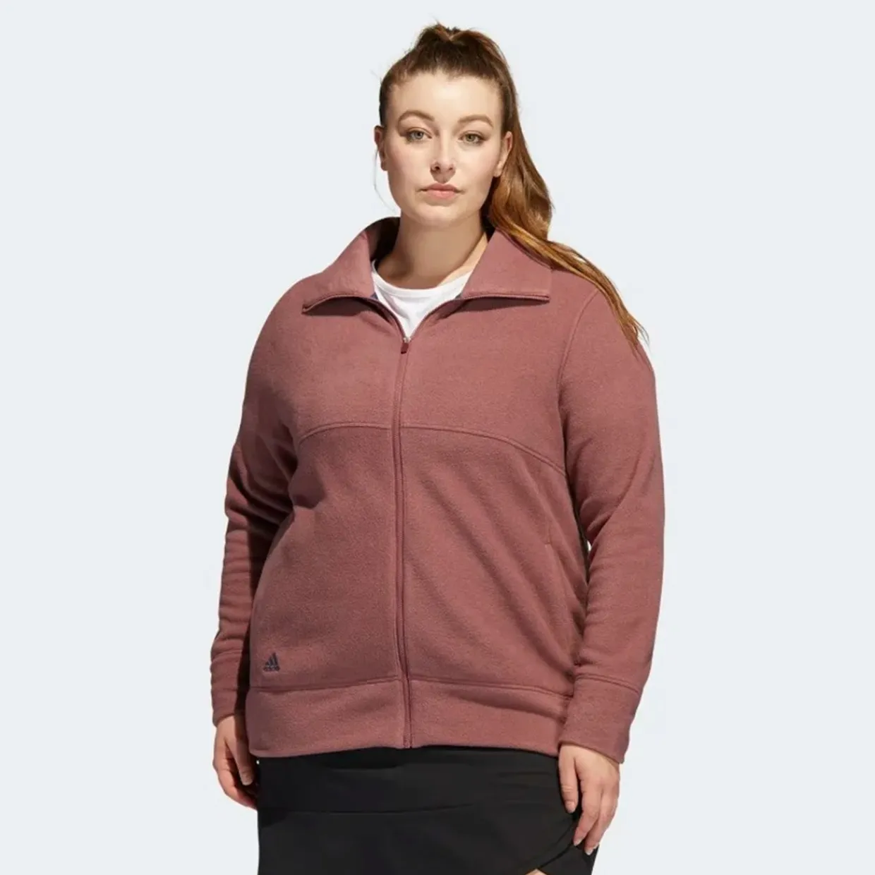 Adidas Ladies Golf Apparel^Full Zip Fleece Outerwear Jacket Golf Apparel