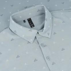 Adidas Golf Shirts^Go-To ini-Cret Print hirt Poo hort eeve Gof Appare