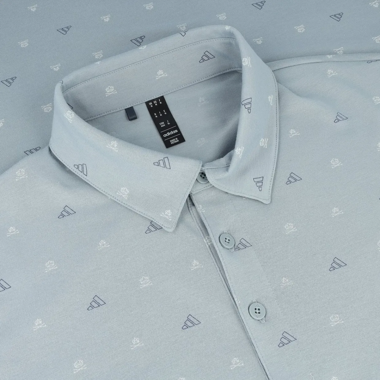 Adidas Golf Shirts^Go-To ini-Cret Print hirt Poo hort eeve Gof Appare