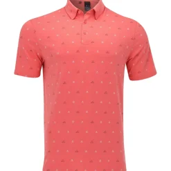 Adidas Golf Shirts^Go-To ini-Cret Print hirt Poo hort eeve Gof Appare