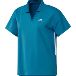 Adidas Ladies Golf Apparel^3-tripe Priegreen hirt Poo hort eeve Gof Appare