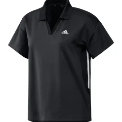 Adidas Ladies Golf Apparel^3-tripe Priegreen hirt Poo hort eeve Gof Appare