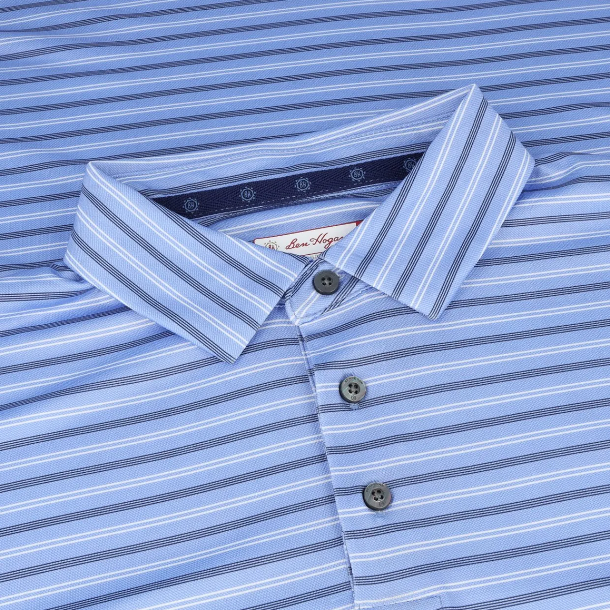 Ben Hogan Mens Golf Apparel|Golf Shirts^BirdEye Printed tripe hirt Poo hort eeve Gof Appare