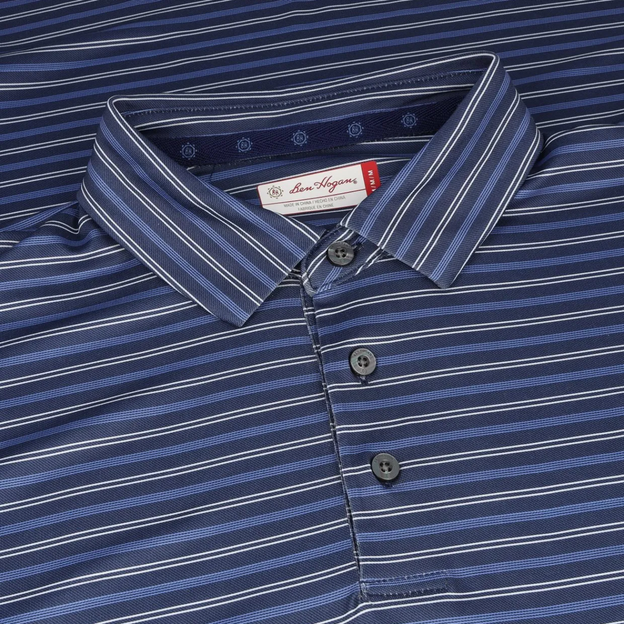 Ben Hogan Mens Golf Apparel|Golf Shirts^BirdEye Printed tripe hirt Poo hort eeve Gof Appare