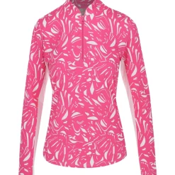 Ben Hogan Ladies Golf Apparel^Abtract Printed un Protection hirt Poo ong eeve Gof Appare
