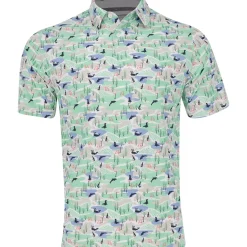 Callaway Golf Shirts^A-Over Abtract Coata Print hirt Poo hort eeve Gof Appare