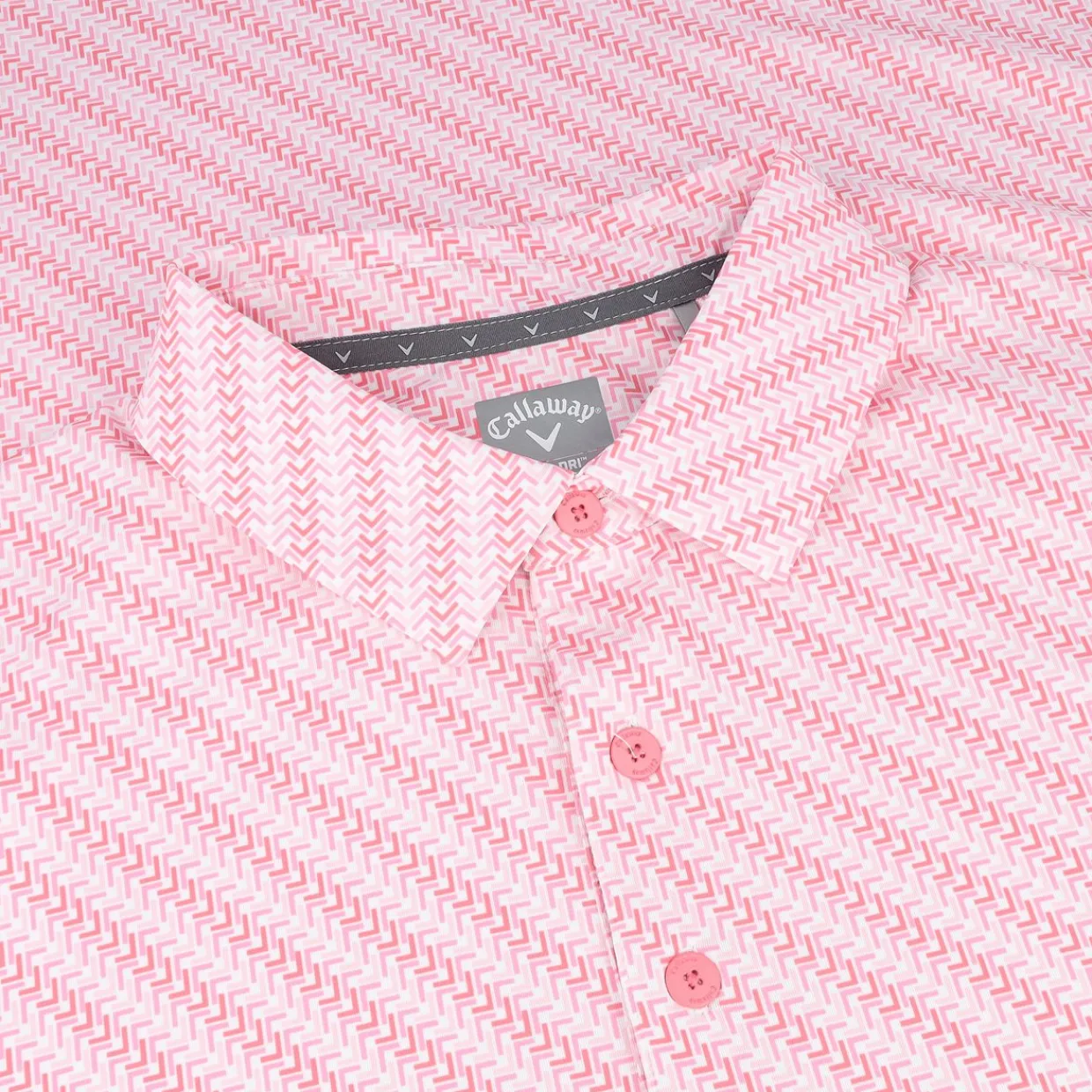 Callaway Golf Shirts^Chevron Twi Print hirt Poo hort eeve Gof Appare