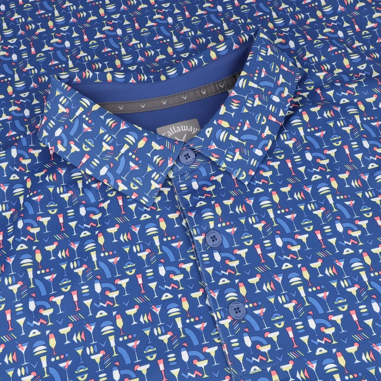 Callaway Golf Shirts^Cocktai Print hirt Poo hort eeve Gof Appare