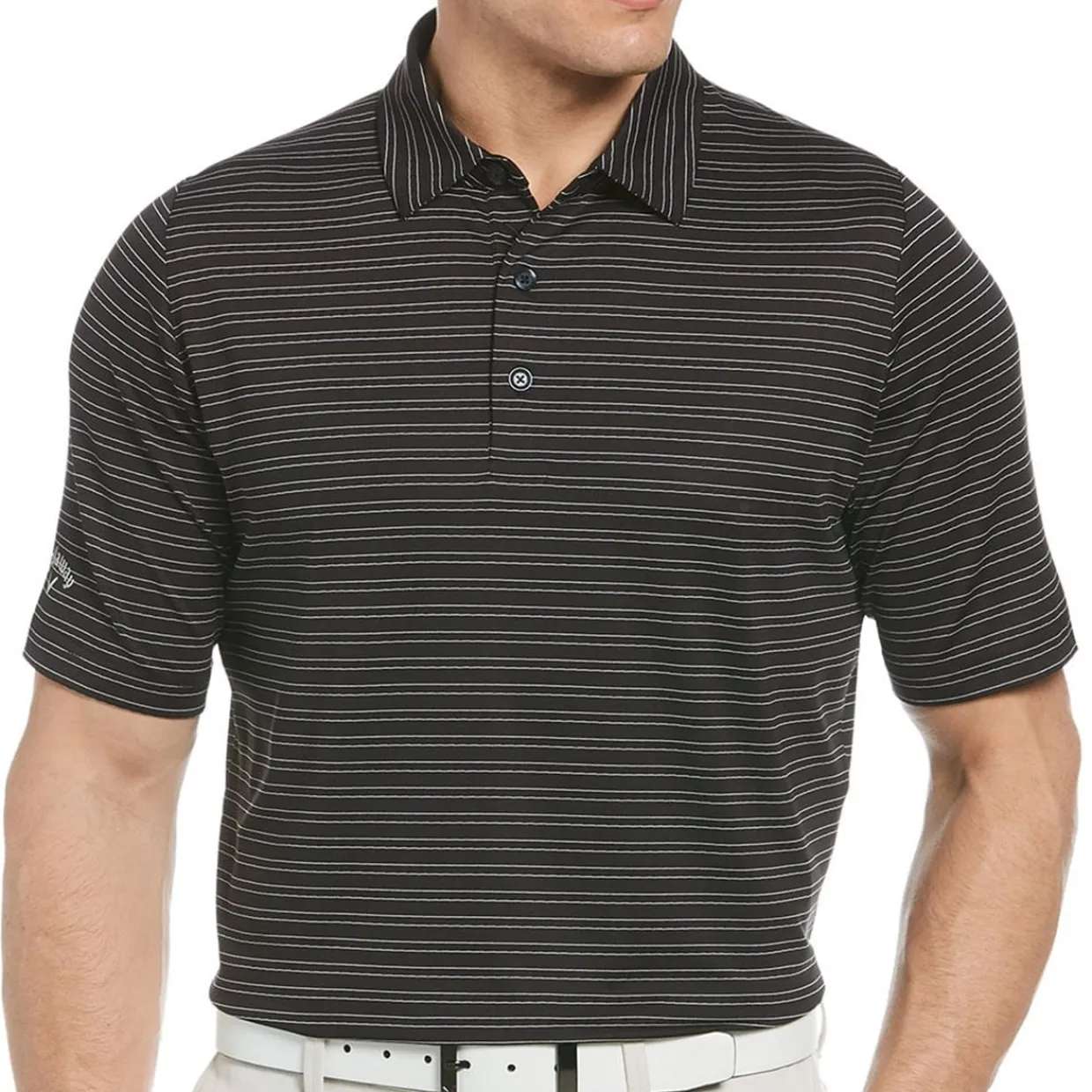 Callaway Golf Shirts^Fine ine Vented tripe hirt Poo hort eeve Gof Appare