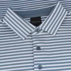 Dunning Mens Golf Apparel|Golf Shirts^Buckhaven Ventiated tripe Perforance hirt Poo hort eeve Gof Appare