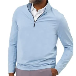 Dunning Mens Golf Apparel|Outerwear^Carnew Graphene Jacquard Outerwear 1/4 Zip Gof Appare