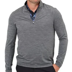 Dunning Mens Golf Apparel|Outerwear^Carnew Graphene Jacquard Outerwear 1/4 Zip Gof Appare