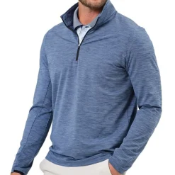 Dunning Mens Golf Apparel|Outerwear^Carnew Graphene Jacquard Outerwear 1/4 Zip Gof Appare
