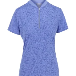 Dunning Ladies Golf Apparel^Faow Ventiated Perforance hirt Poo hort eeve Gof Appare