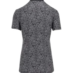 Dunning Ladies Golf Apparel^Faow Ventiated Perforance hirt Poo hort eeve Gof Appare