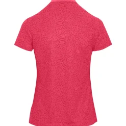 Dunning Ladies Golf Apparel^Faow Ventiated Perforance hirt Poo hort eeve Gof Appare