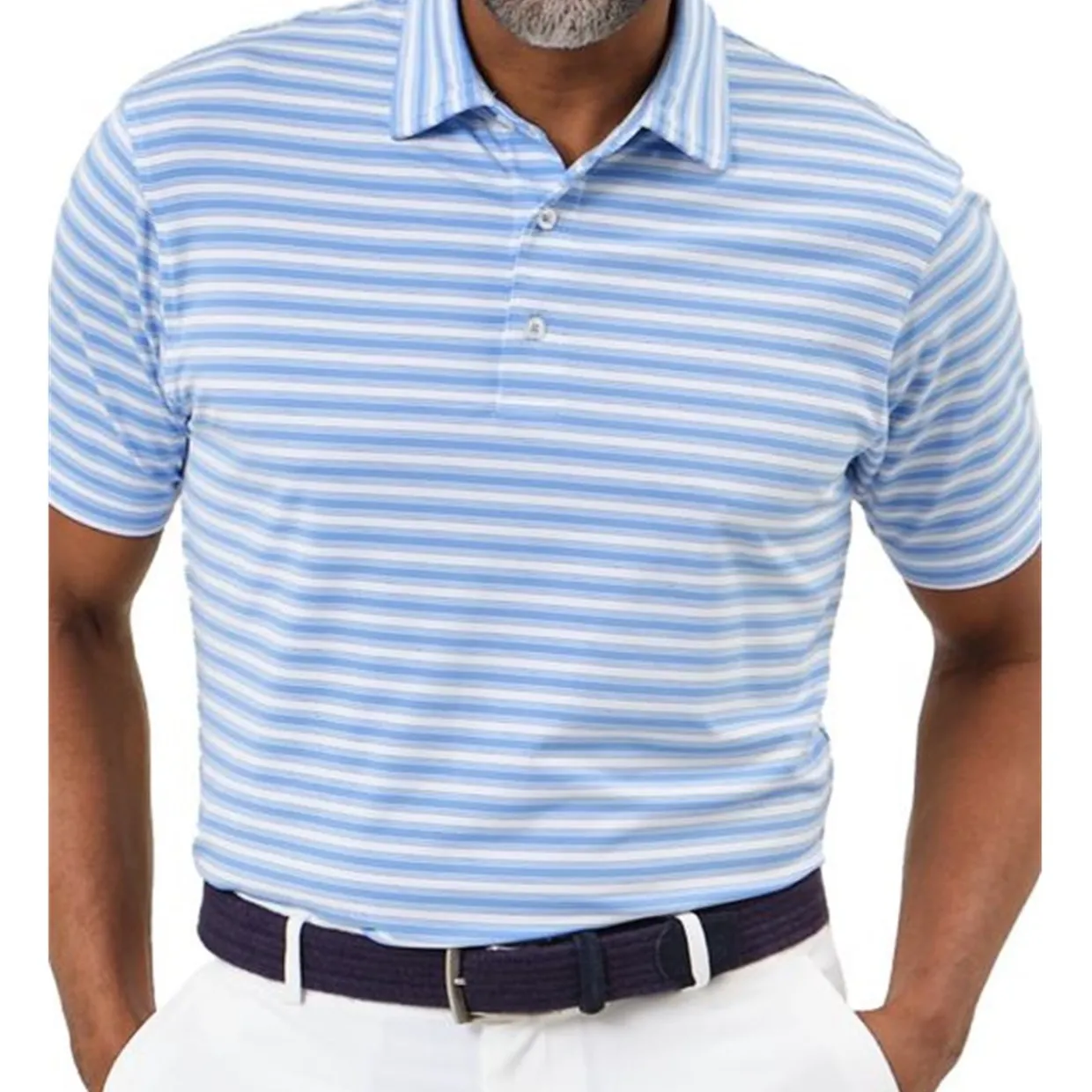 Dunning Mens Golf Apparel|Golf Shirts^Oakwood tripe Ventiated hirt Poo hort eeve Gof Appare
