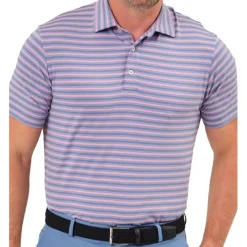 Dunning Mens Golf Apparel|Golf Shirts^Oakwood tripe Ventiated hirt Poo hort eeve Gof Appare