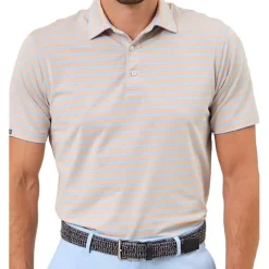 Dunning Mens Golf Apparel|Golf Shirts^Oakwood tripe Ventiated hirt Poo hort eeve Gof Appare
