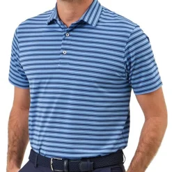 Dunning Mens Golf Apparel|Golf Shirts^Oakwood tripe Ventiated hirt Poo hort eeve Gof Appare