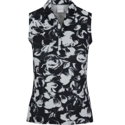 Dunning Ladies Golf Apparel^Aubrey Jerey Perforance eevee Zip hirt Poo hort eeve Gof Appare