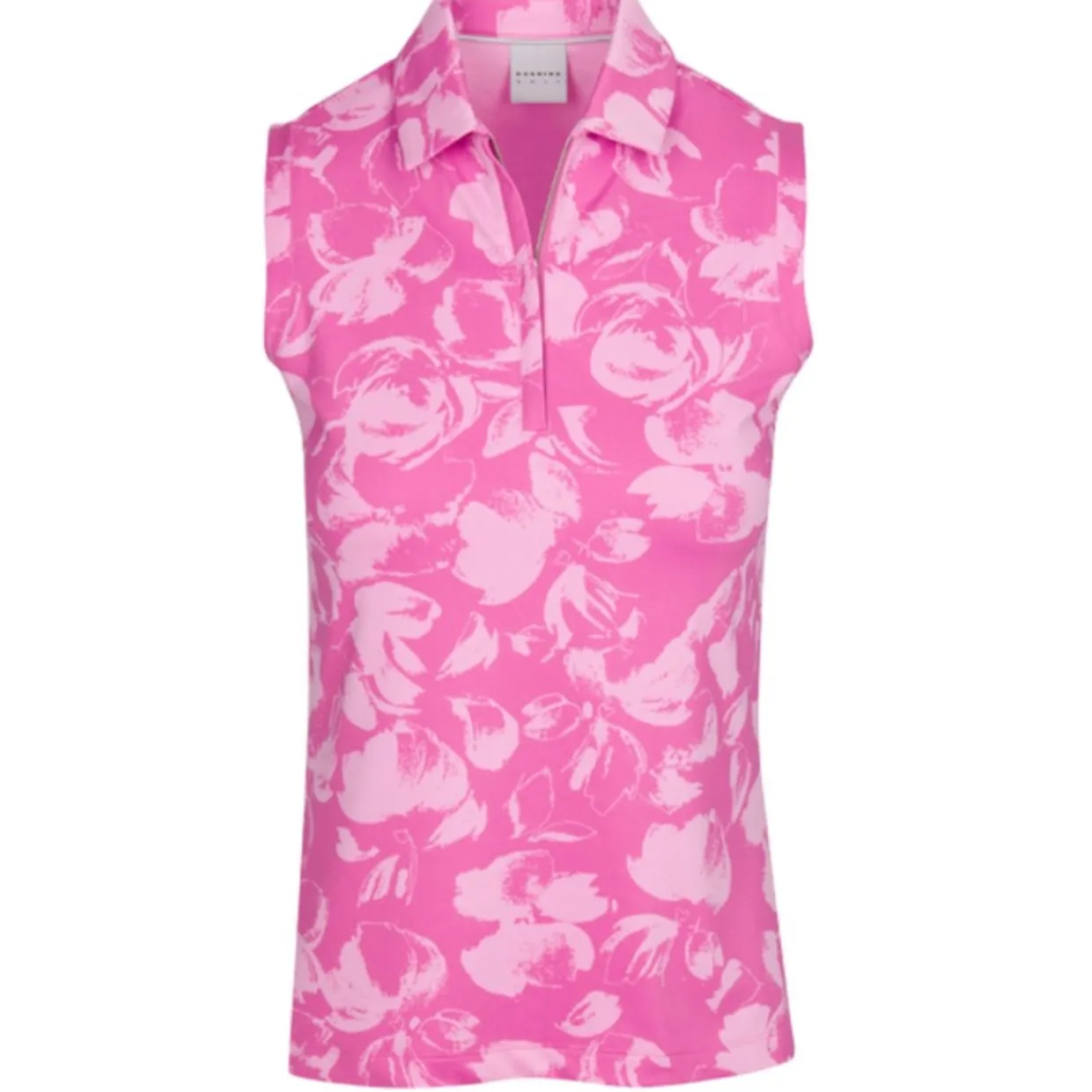 Dunning Ladies Golf Apparel^Aubrey Jerey Perforance eevee Zip hirt Poo hort eeve Gof Appare