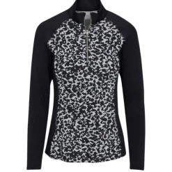 Dunning Ladies Golf Apparel^Aya Jerey Perforance 1/4 Zip Outerwear Puover Gof Appare