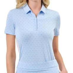 Dunning Ladies Golf Apparel^Baina Jerey Perforance hirt Poo hort eeve Gof Appare