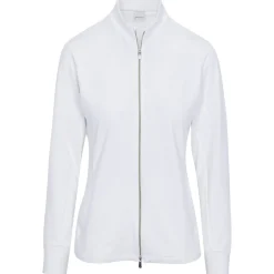 Dunning Ladies Golf Apparel^Faow Eboed Jerey Perforance Fu-Zip Outerwear Jacket Gof Appare