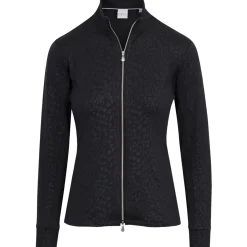 Dunning Ladies Golf Apparel^Faow Eboed Jerey Perforance Fu-Zip Outerwear Jacket Gof Appare