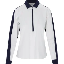 Dunning Ladies Golf Apparel^oira Ventiated Perforance hirt Poo ong eeve Gof Appare