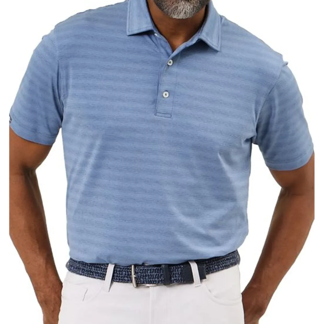 Dunning Golf Shirts^Norwood Obre tripe Perforance hirt Poo hort eeve Gof Appare