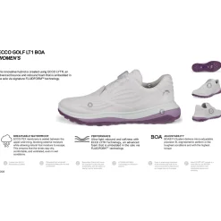 ECCO Ladies Golf Shoes^Golf LT1 BOA Spikeless Golf Shoes