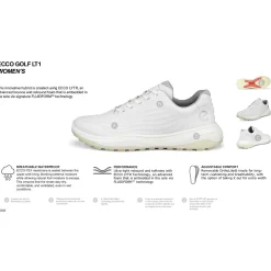 ECCO Ladies Golf Shoes^Golf LT1 Spikeless Golf Shoes
