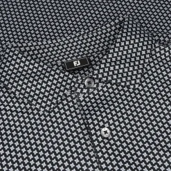FootJoy Mens Golf Apparel|Golf Shirts^Houndtooth Geo ie hirt Poo hort eeve Gof Appare