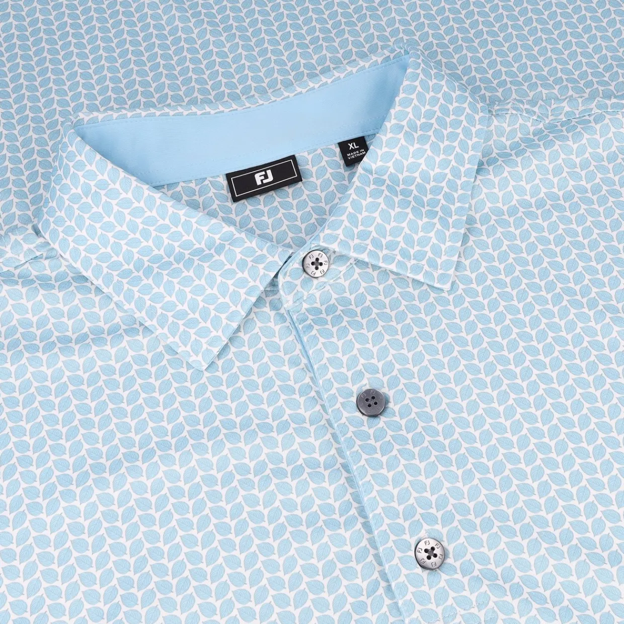 FootJoy Golf Shirts^eaf Print Previou eaon Appare tye hirt Poo hort eeve Gof Appare