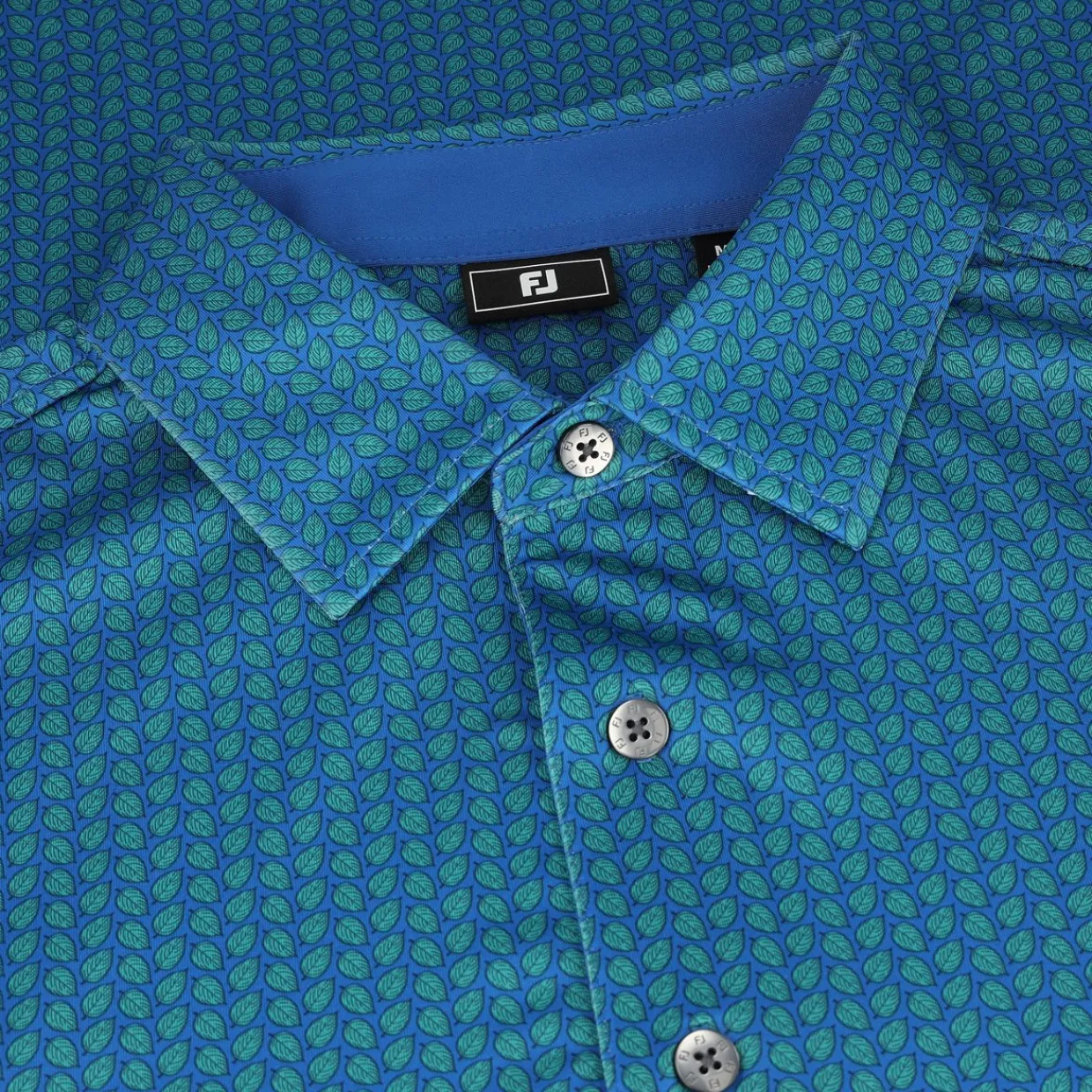 FootJoy Golf Shirts^eaf Print Previou eaon Appare tye hirt Poo hort eeve Gof Appare