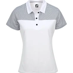FootJoy Ladies Golf Apparel^ie Dot Print Yoke Previou eaon Appare tye hirt Poo hort eeve Gof Appare