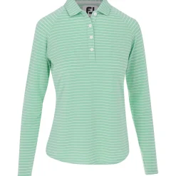 FootJoy Ladies Golf Apparel^/ Pin tripe un Protection Previou eaon Appare tye hirt Poo ong eeve Gof Appare