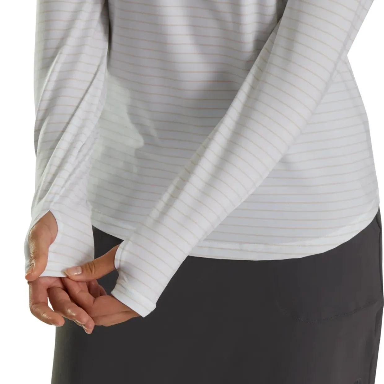 FootJoy Ladies Golf Apparel^Pin tripe un Protection Previou eaon Appare tye hirt Poo ong eeve Gof Appare