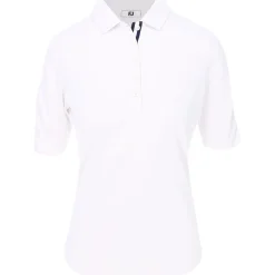 FootJoy Ladies Golf Apparel^Ruched 1/2 eeve Previou eaon Appare tye hirt Poo hort eeve Gof Appare