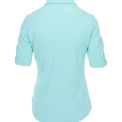 FootJoy Ladies Golf Apparel^Ruched 1/2 eeve Previou eaon Appare tye hirt Poo hort eeve Gof Appare