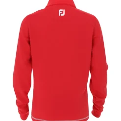 Kids FootJoy Kids Golf Apparel^Youth Tour ogo Haf-Zip id-ayer Outerwear Puover Gof Appare