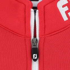 Kids FootJoy Kids Golf Apparel^Youth Tour ogo Haf-Zip id-ayer Outerwear Puover Gof Appare