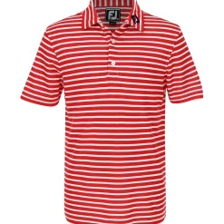 Kids FootJoy Kids Golf Apparel^Youth Tour ogo triped Pique hirt Poo hort eeve Gof Appare